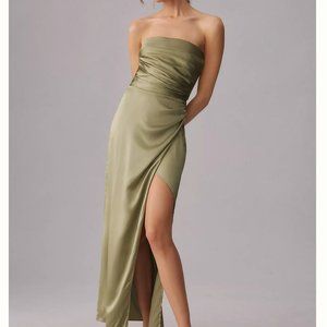 NWT Reformation Barrow Silk Dress - Artichoke